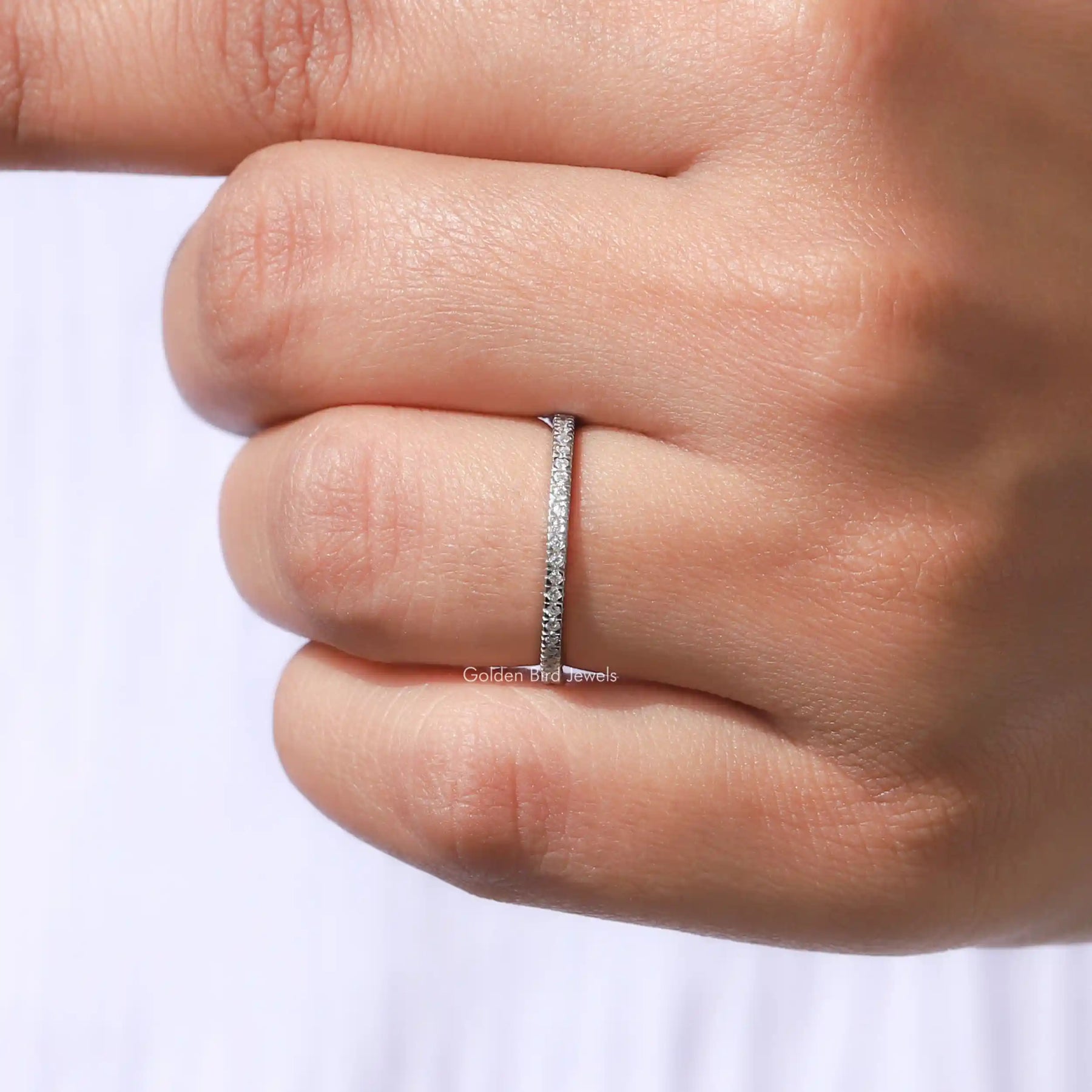 Round Cut Moissanite Eternity Band