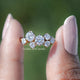 Front view of Round Shaped Lab Diamond Engagement Ring
