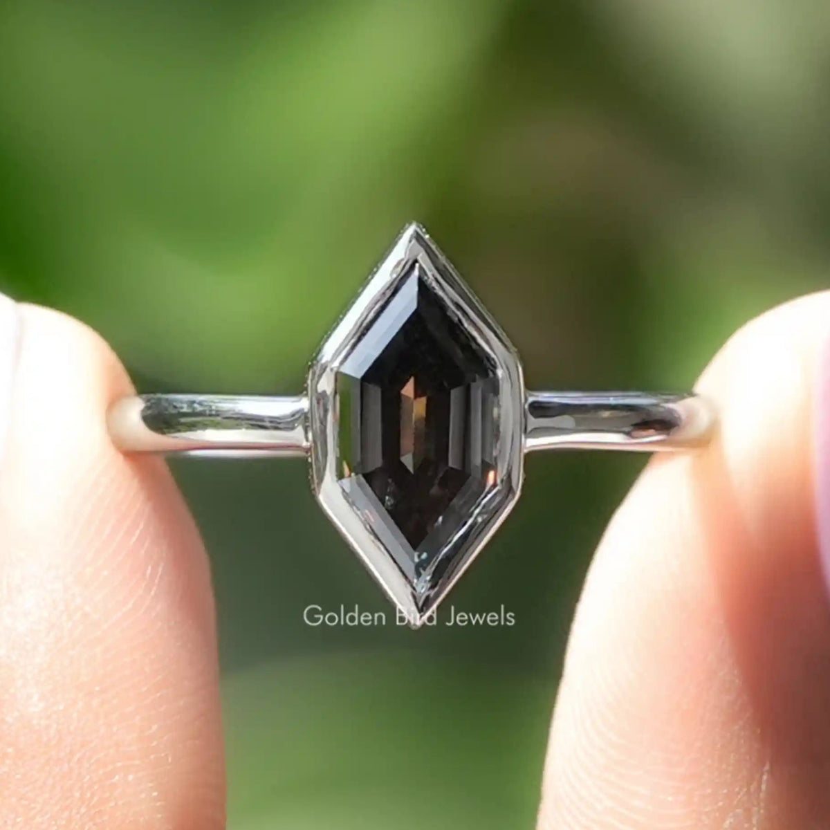 Moissanite Step Cut Dutch Marquise Solitaire Ring