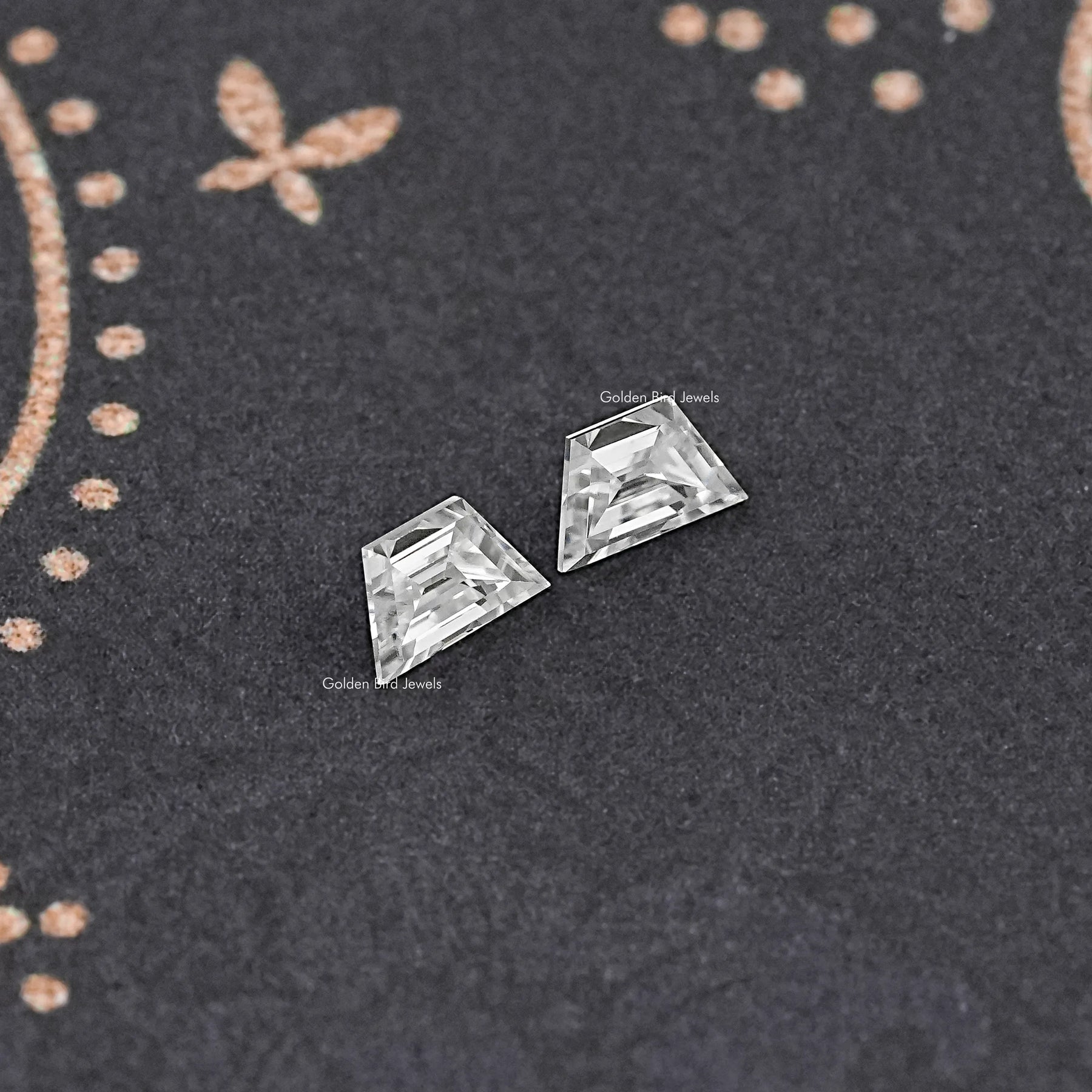 Top View of Old Mine Trapezoid Cut Loose Moissanite Stone