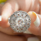 Old European Round Cut Floral Style Vintage Ring