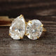 Pear And Oval Cut Moissanite You And Me Ring For Her