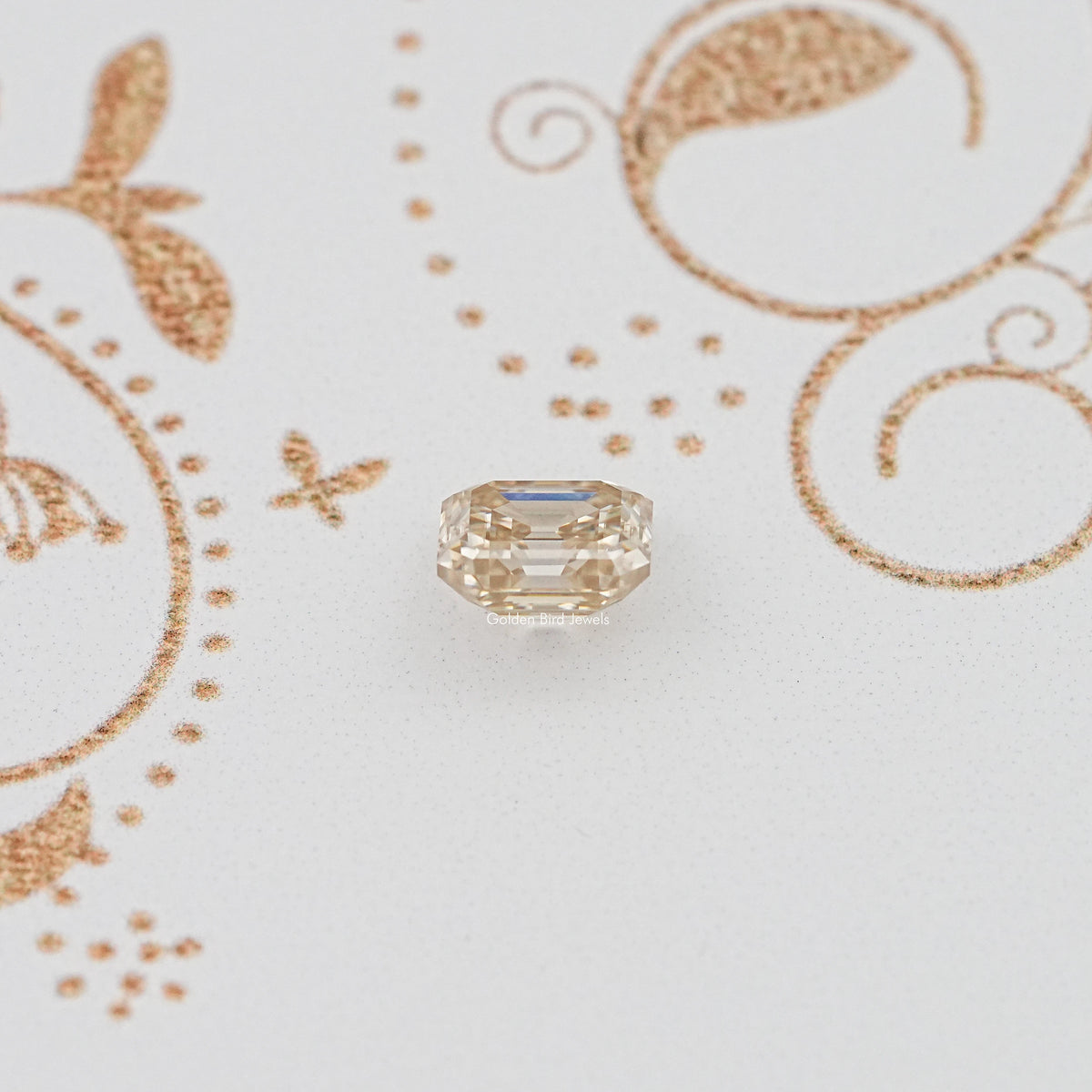 Detailed View Of Old Mine Asscher Cut Loose Moissanite Stone