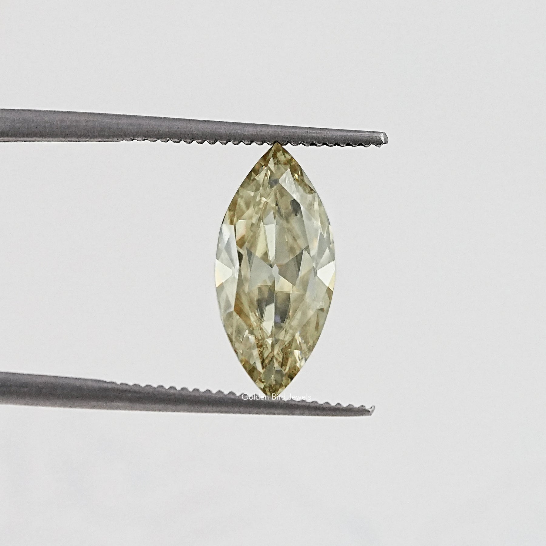 In Tweezer View Of Old Mine Marquise Cut Loose Moissanite Stone