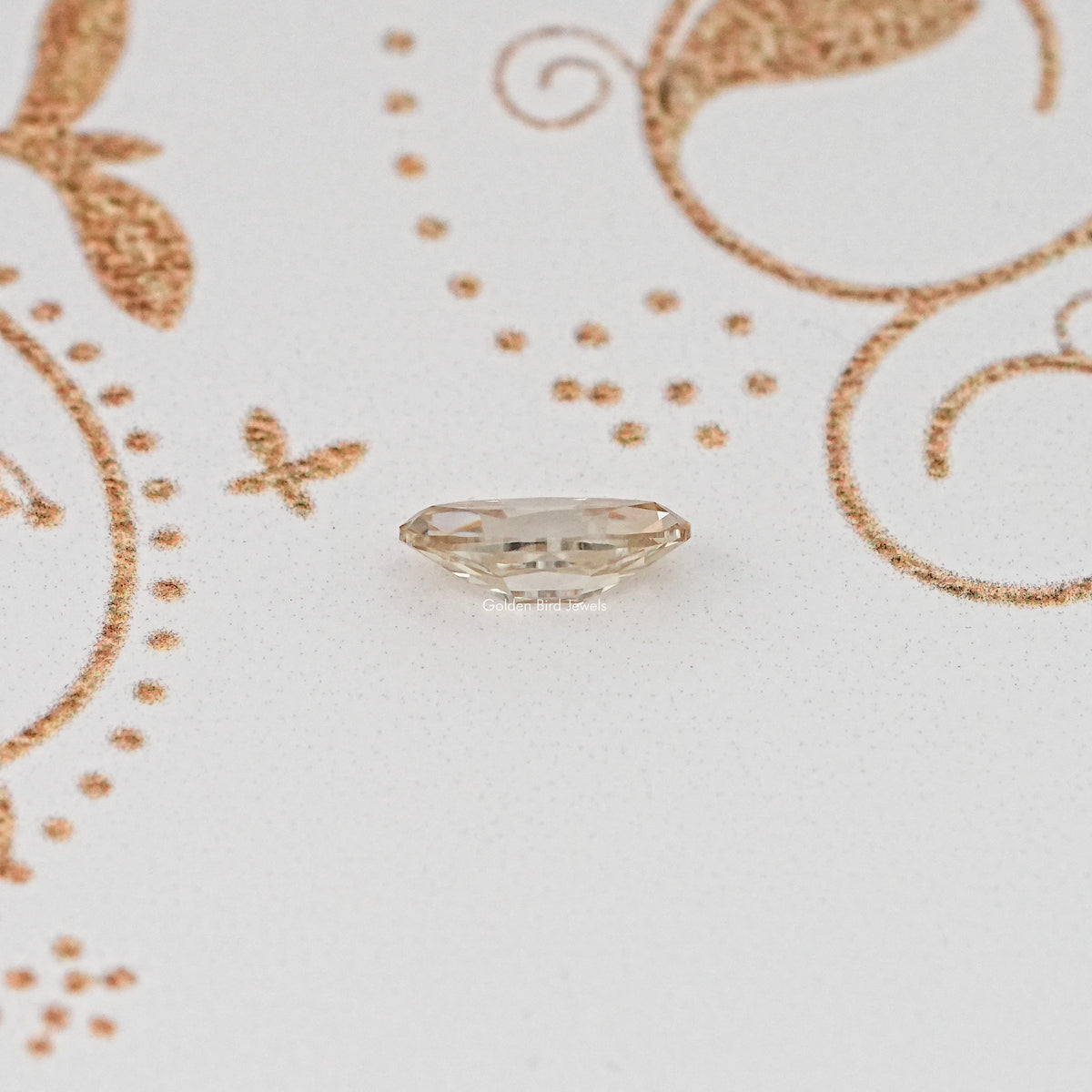 Front View Of Old Mine Moval Cut Loose Moissanite