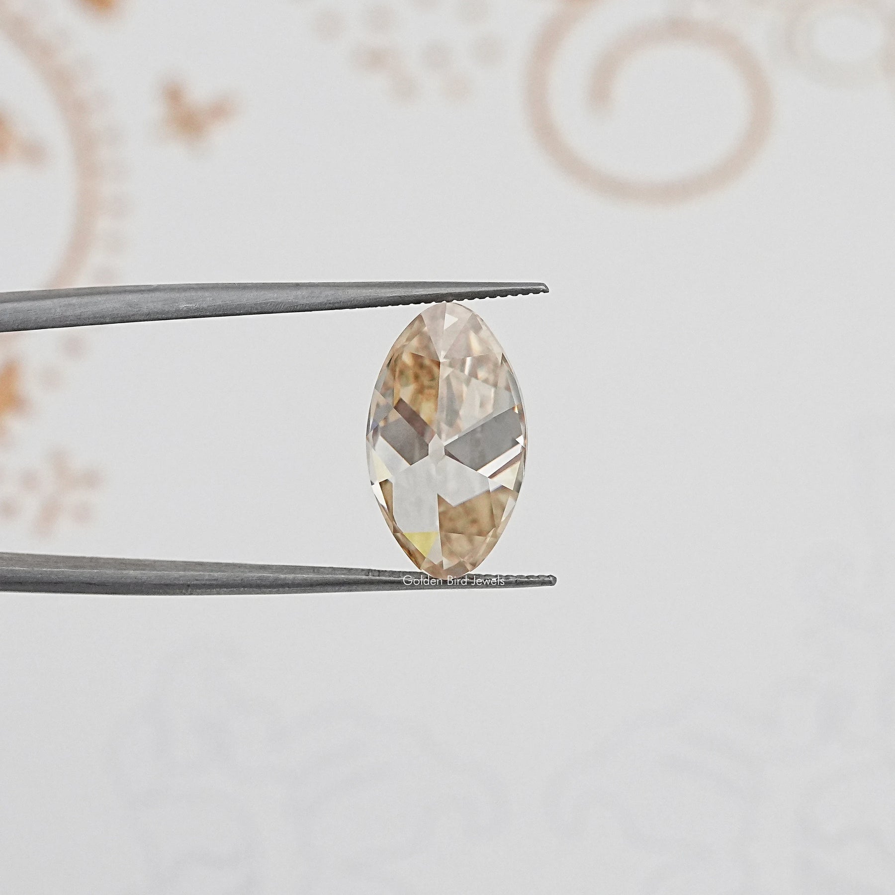 Side View Of Old Mine Moval Cut Loose Moissanite Stone