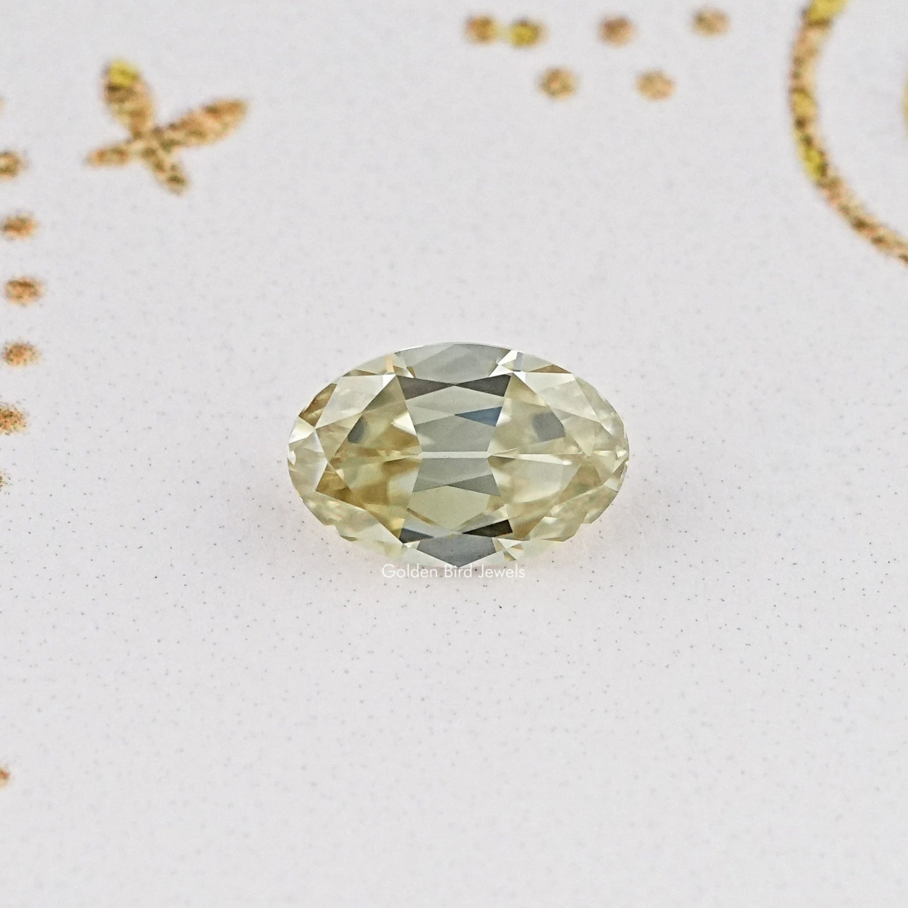 View Of Old Mine Oval Cut Loose Moissanite Stone