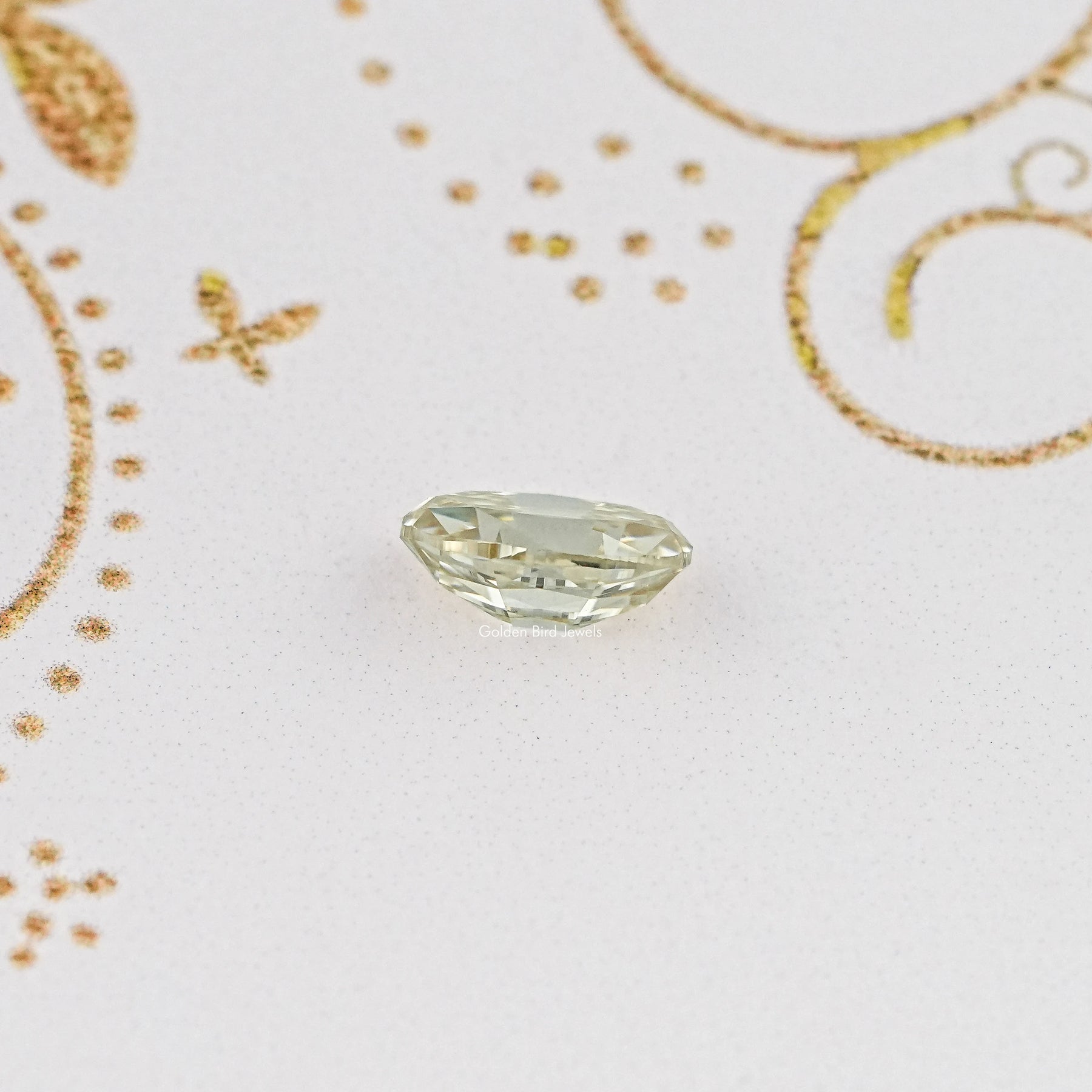 Side View Of Old Mine Oval Cut Loose Moissanite Stone