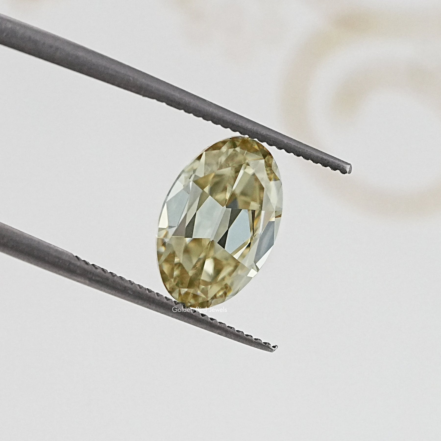 Detailed View Of Old Mine Oval Cut Loose Moissanite Stone