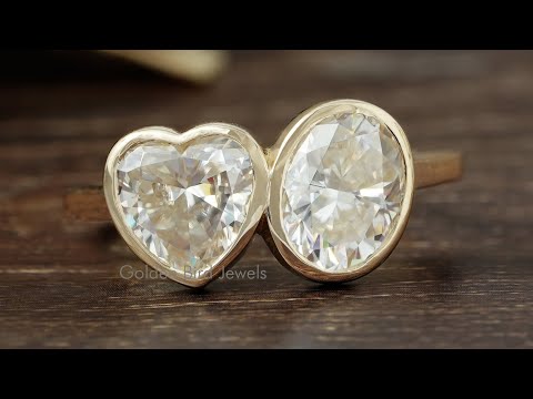 YouTube Video Of Oval And Heart Cut Moissanite Wedding Ring
