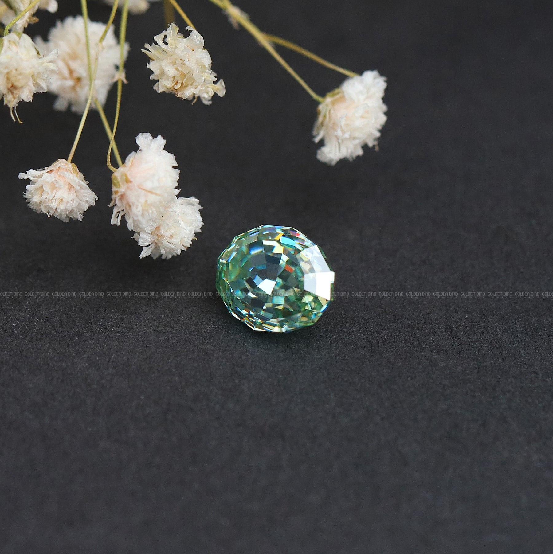 View Of Blue Step Cut Oval Loose