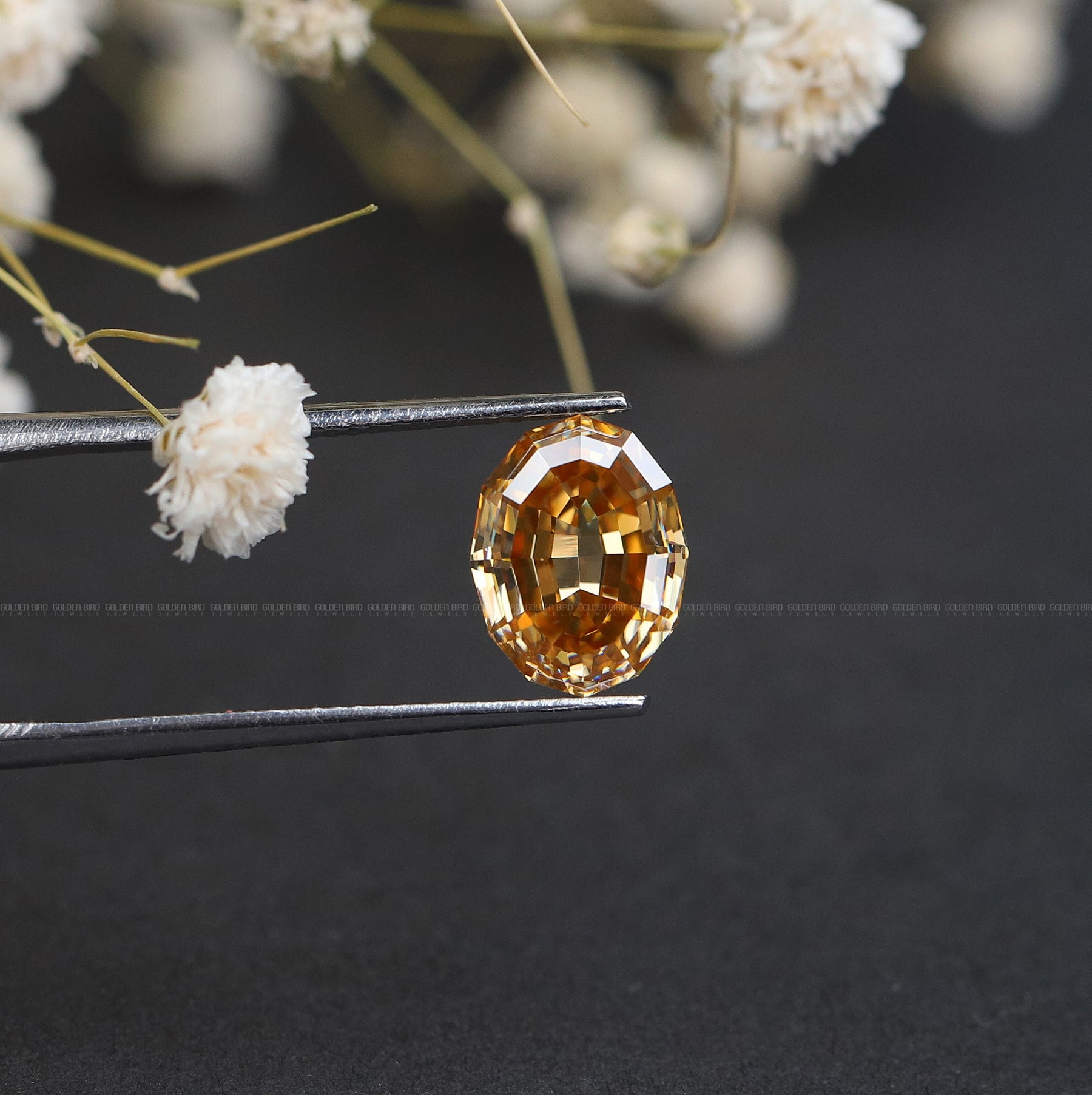 View Of Moissanite Step Cut Oval Loose Stone