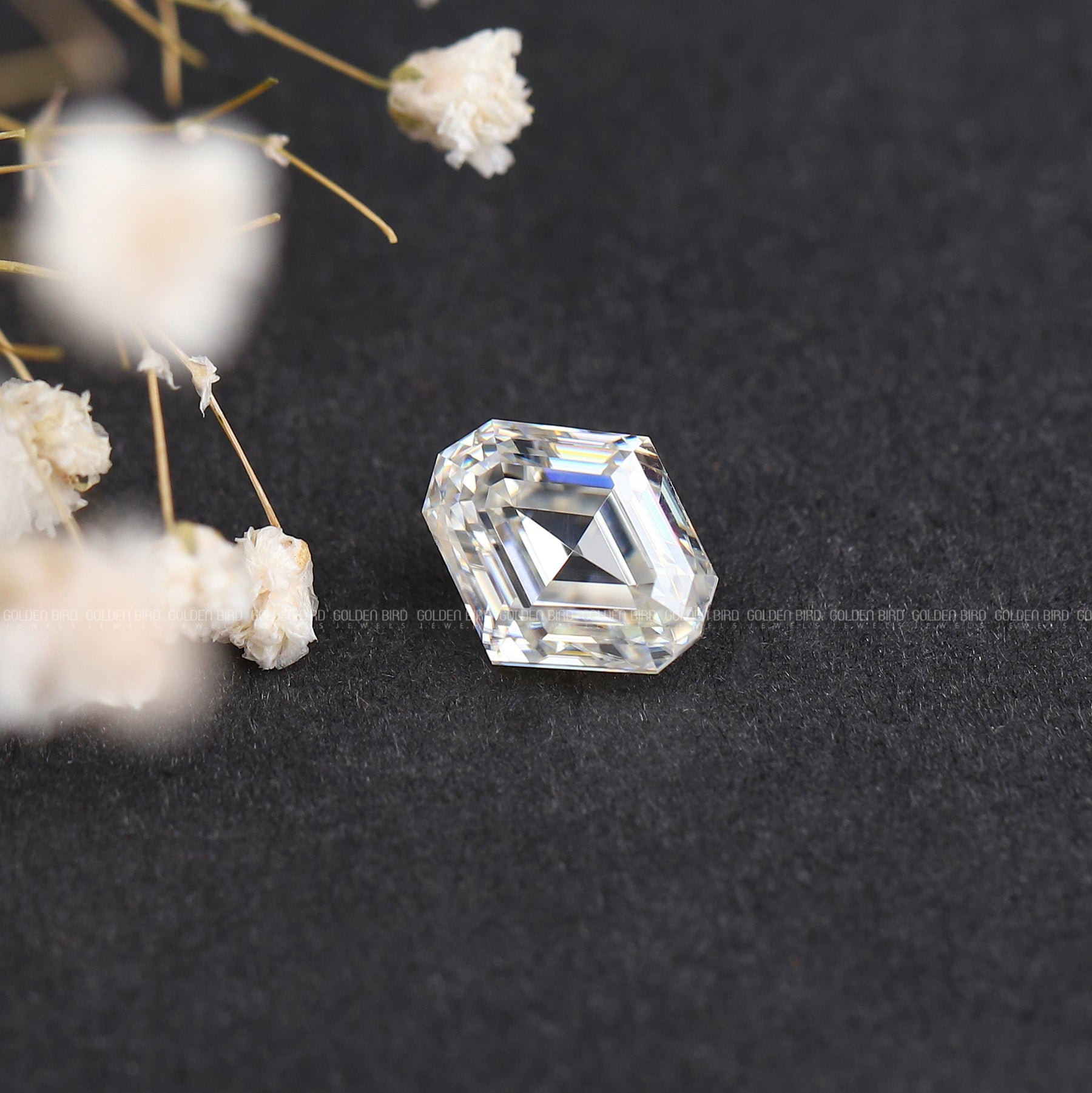View of Moissanite Moval Cut Loose Stone