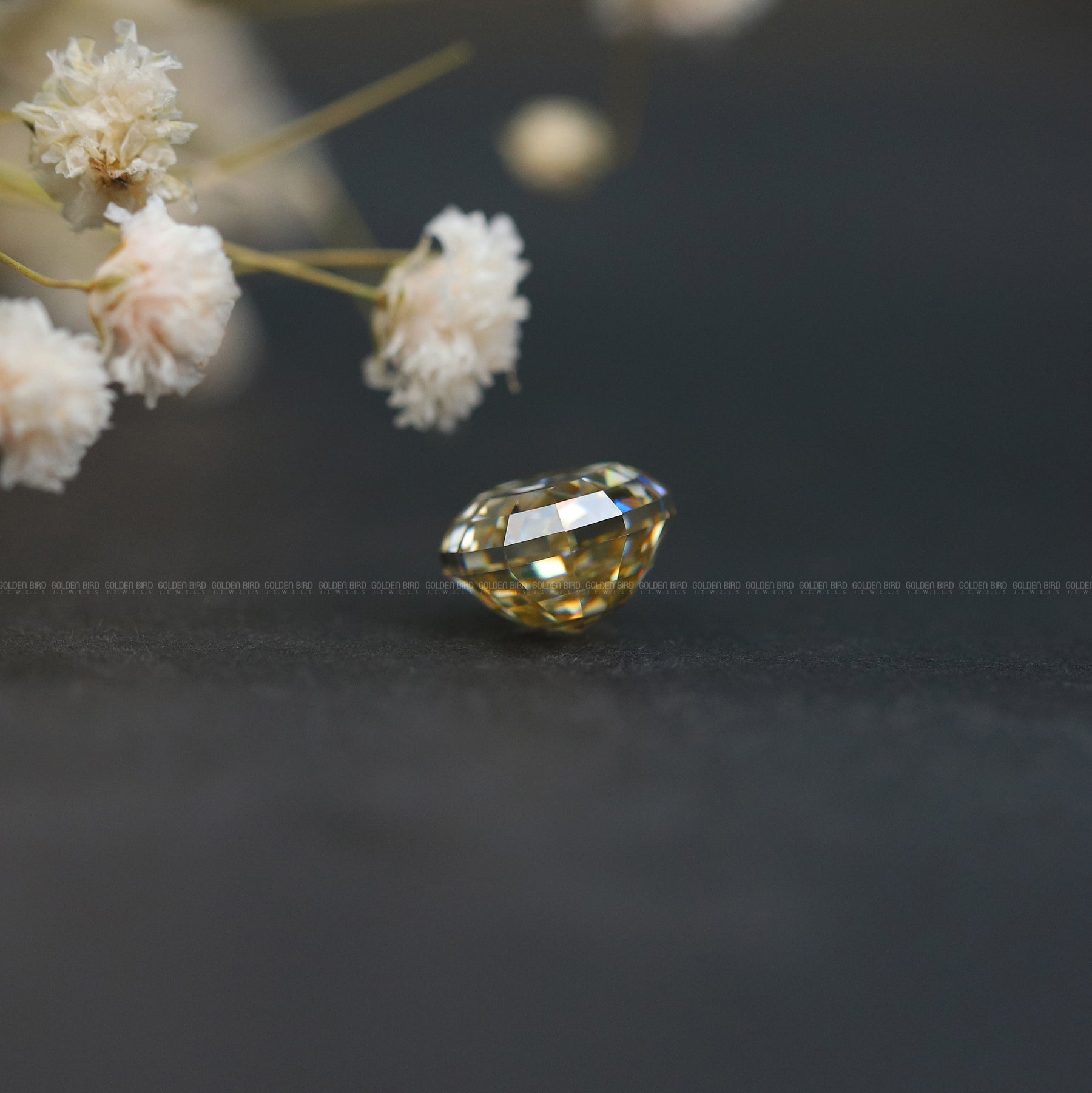 Again Side View Of Oval Cut Loose Moissanite Stone