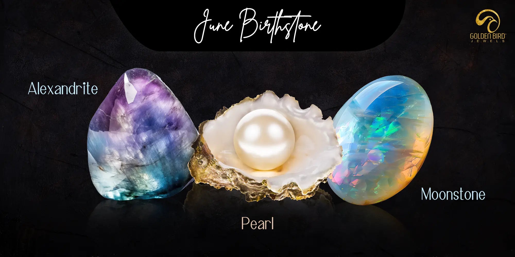 [June Birthstones-Pearls, Alexandrite, and Moonstone]-[goldenbirdjewels]