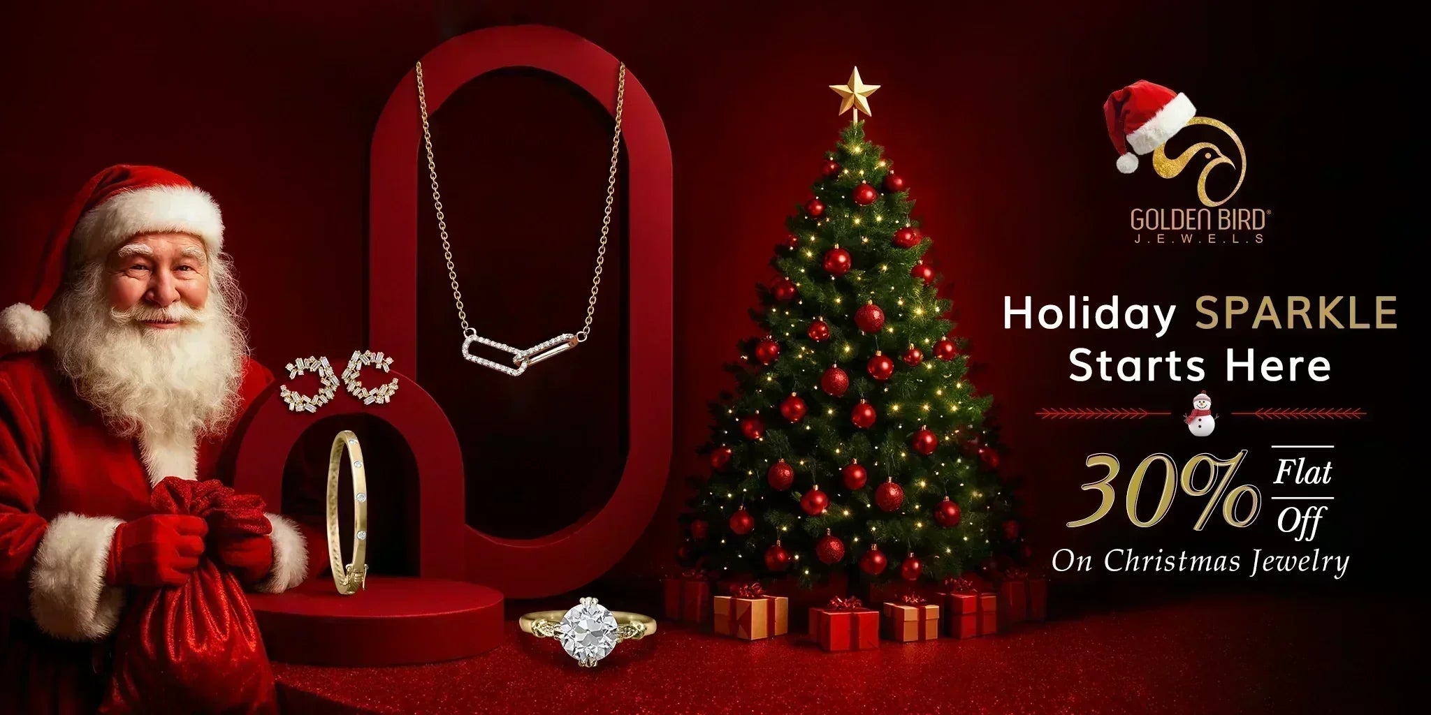 Holiday sparkle with 30% off diamonds and moissanite jewelry