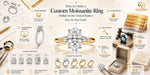 View of Custom moissanite ring ordering process from design approval to delivery
