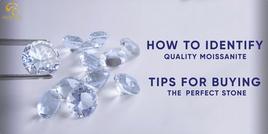 Close-up view of a sparkling moissanite gemstone showcasing its brilliance and clarity