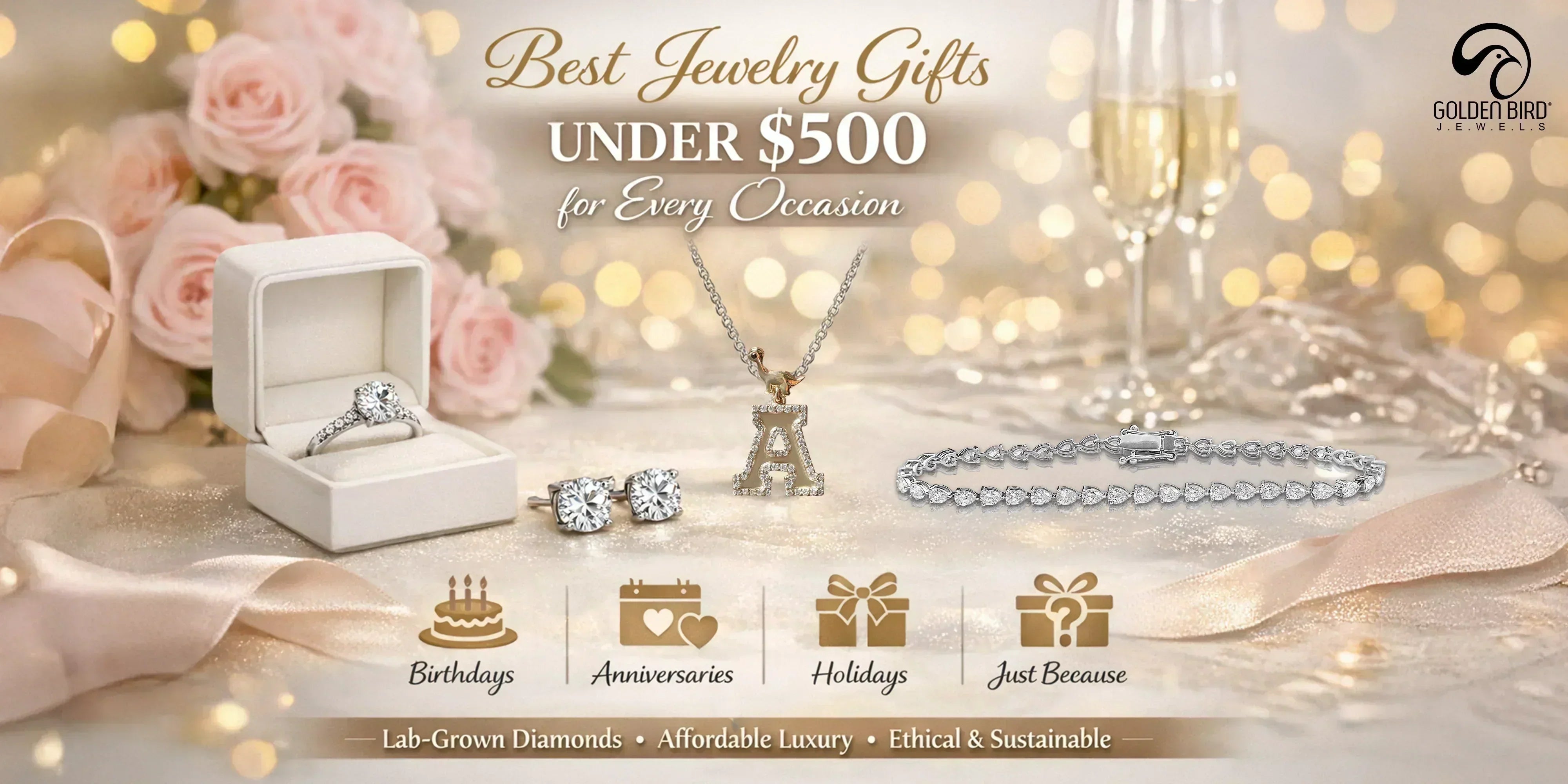 Golden Bird Jewels stylish jewelry gift collection under $500 for all occasions