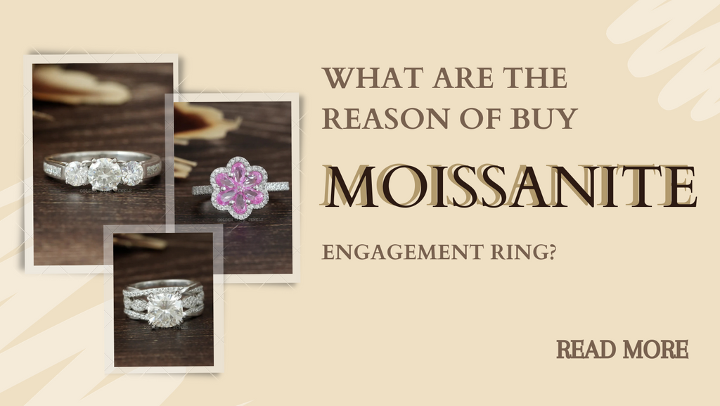 [Showing a Three beautiful Moissanite engagement ring]- [Golden Bird Jewels]