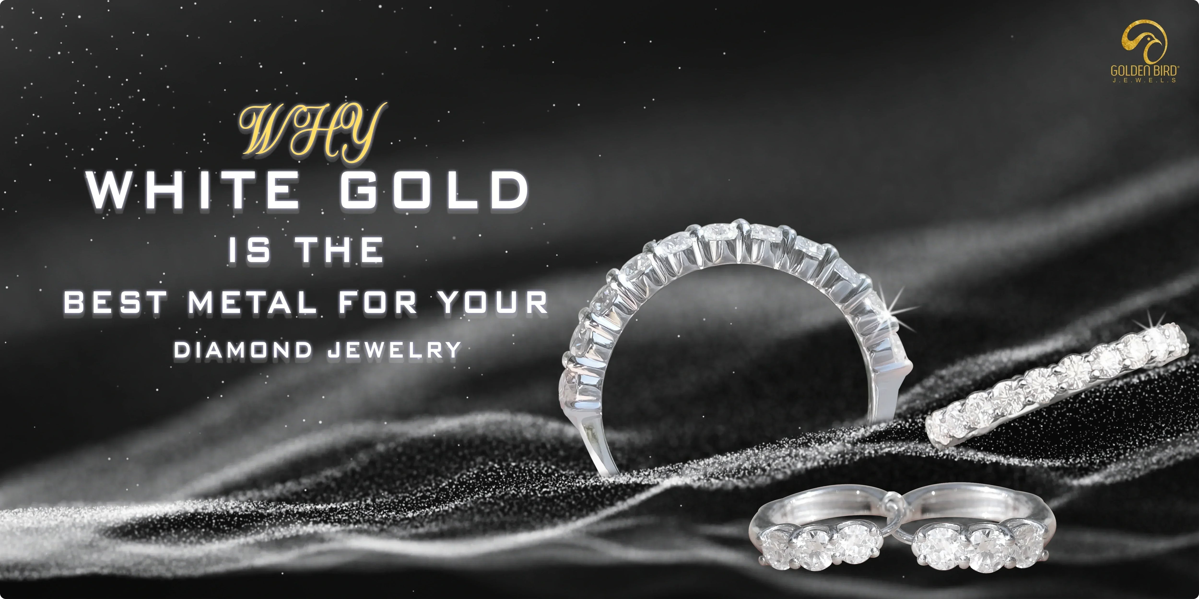 White gold diamond jewelry with timeless elegance