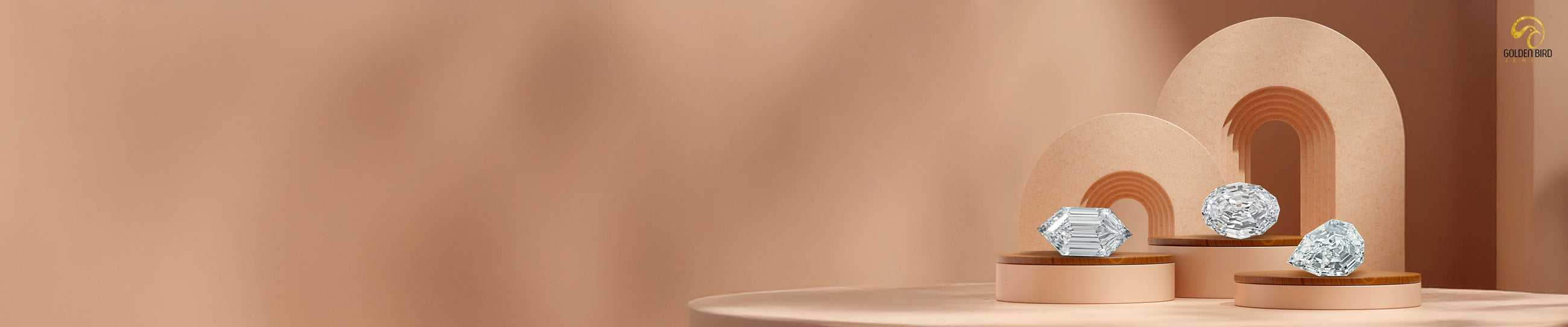 Lab grown step cut diamonds featuring elegant, crisp facets