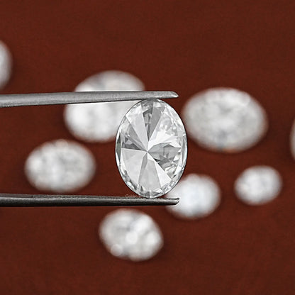View Of Heart Shaped Lab Diamond In White