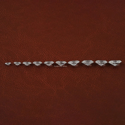 Side View of Brilliant Oval Cut Loose Lab Diamond In White 