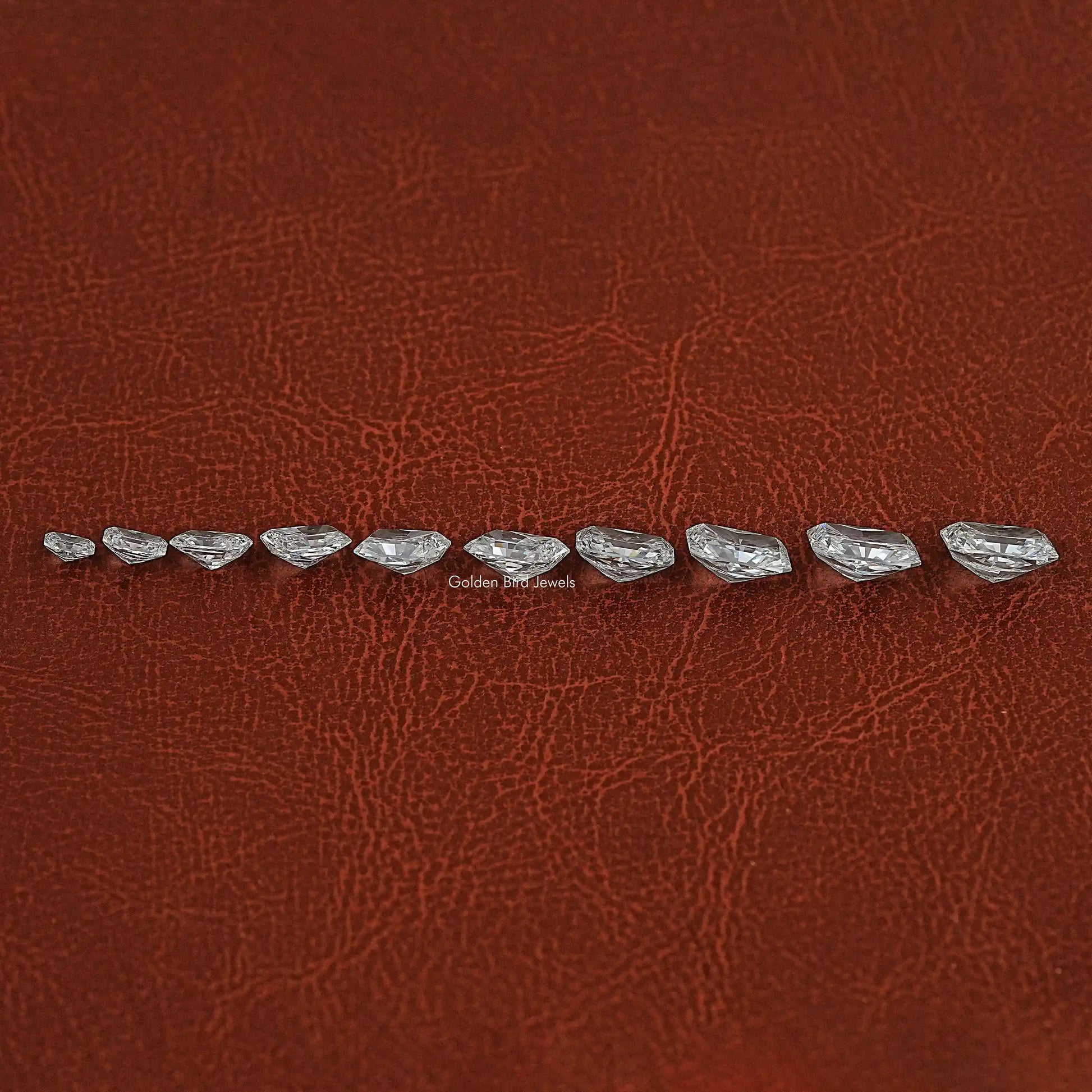 Side View of Radiant Cut Loose Lab Grown Diamond In White 