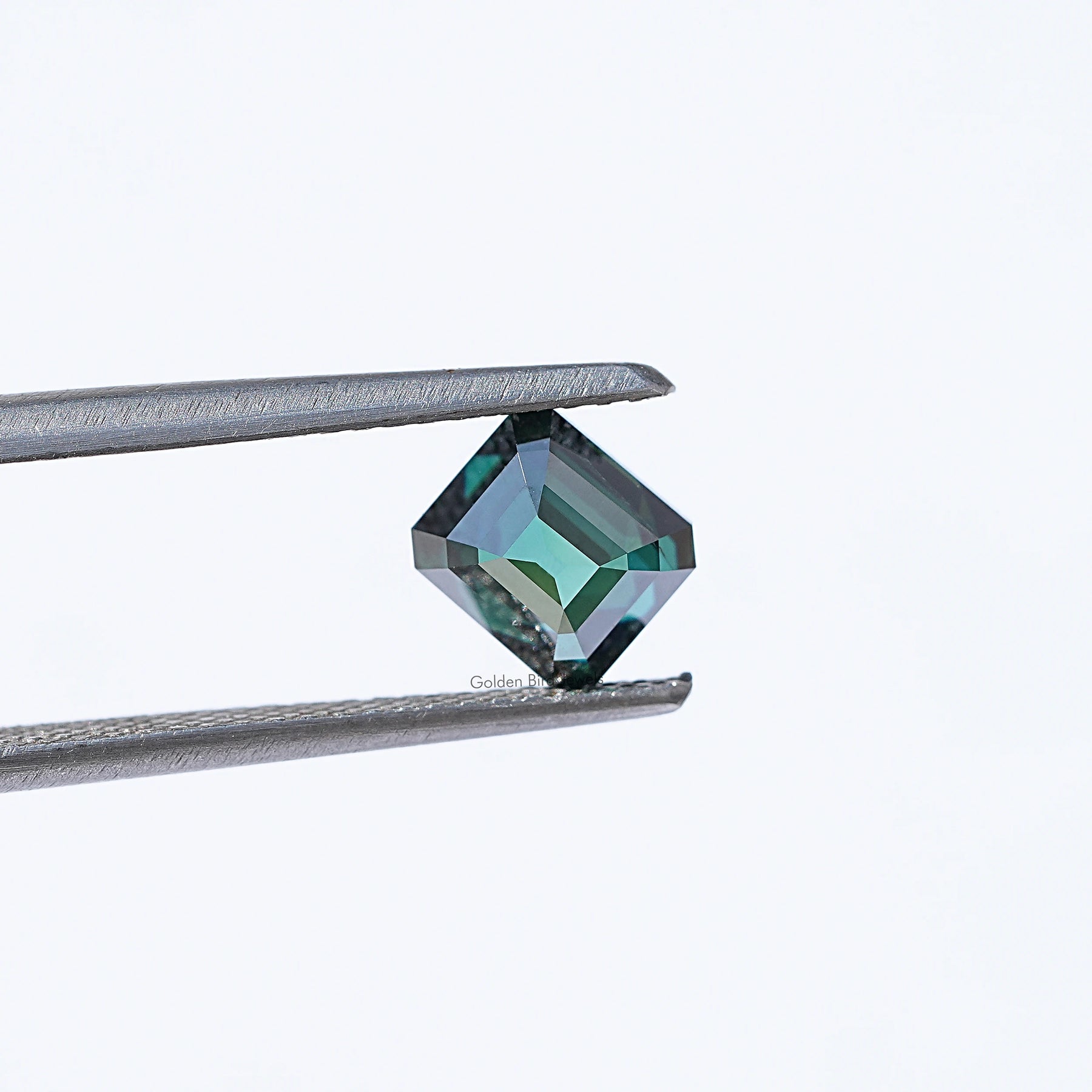 Dark Green Old Mine Asscher Moissanite Loose Stone