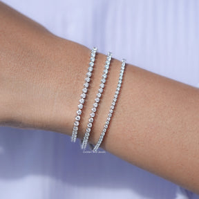 Round Cut Lab Grown Diamond Tennis Bracelet