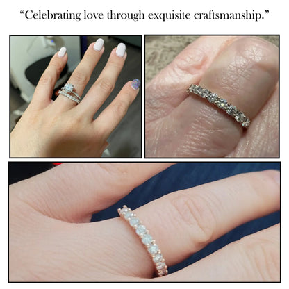 Halber Eternity-Ring mit Moissanit im Rundschliff