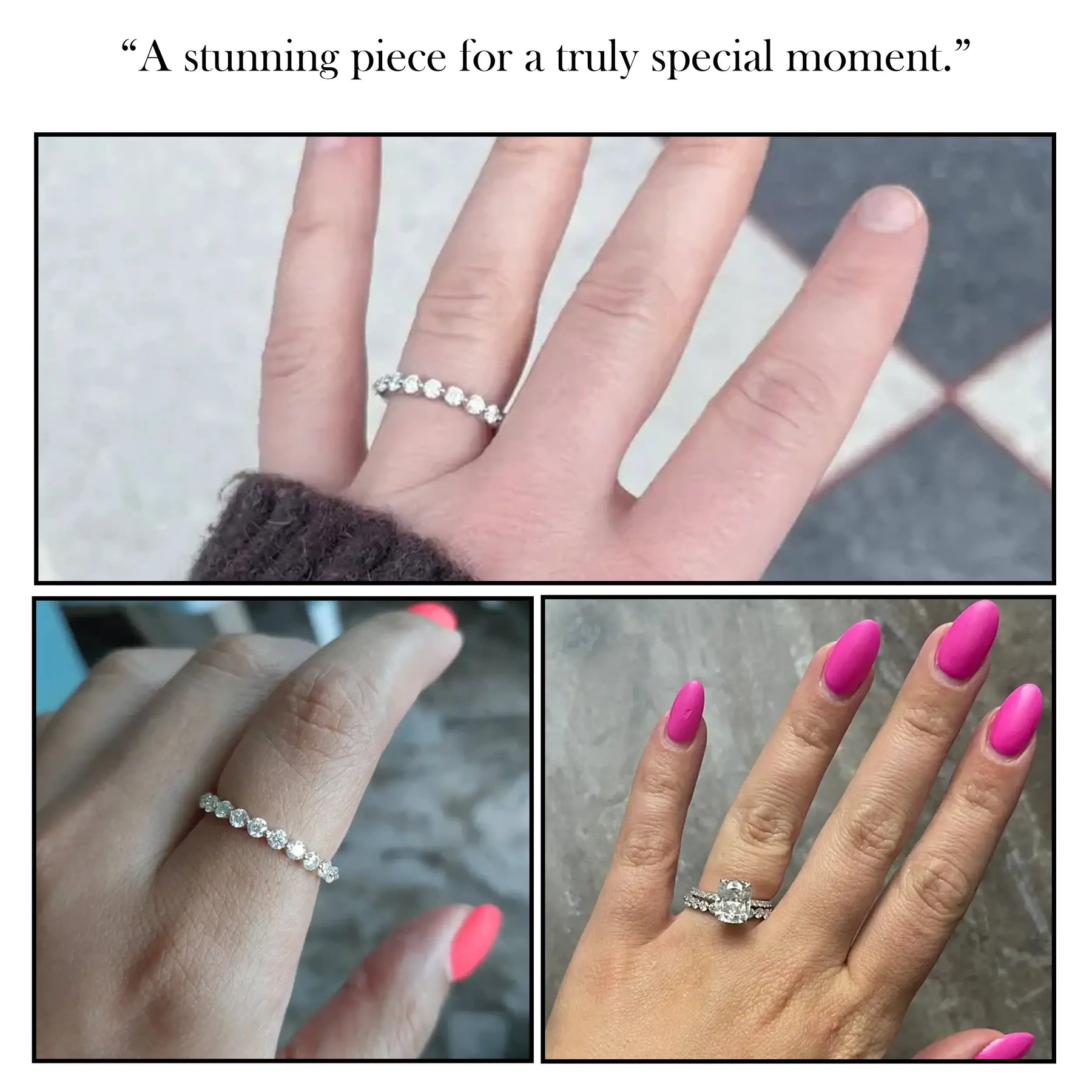 Moissanite Round Cut Full Eternity Wedding Band