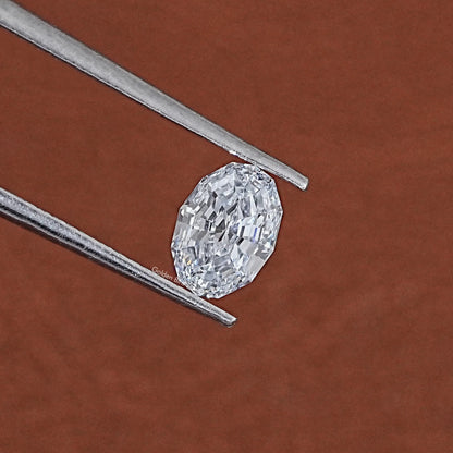 Detailed View Of 1CT Step Cut Oval Lab Loose Diamond