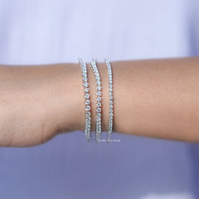 Round Cut Lab Grown Diamond Tennis Bracelet