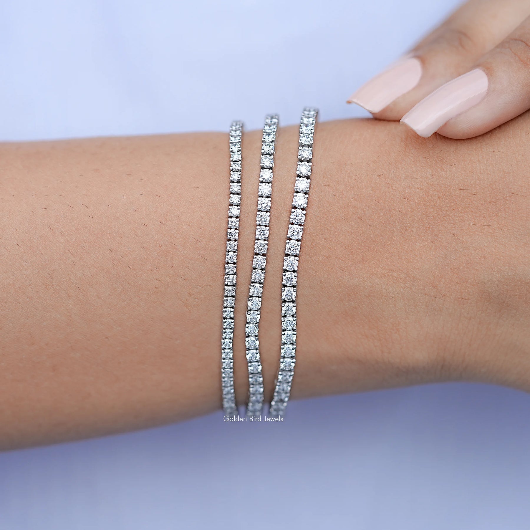 Round Cut Lab Grown Diamond Tennis Bracelet