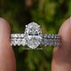 Ovaler Schnitt Labor-Diamant-Ehering-Set