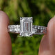 Labordiamant-Verlobungsring im Smaragdschliff