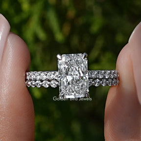 Diamant-Verlobungsring Im Radiant-Schliff