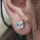 Asscher Cut Lab Diamond Bezel Set Stud Earrings