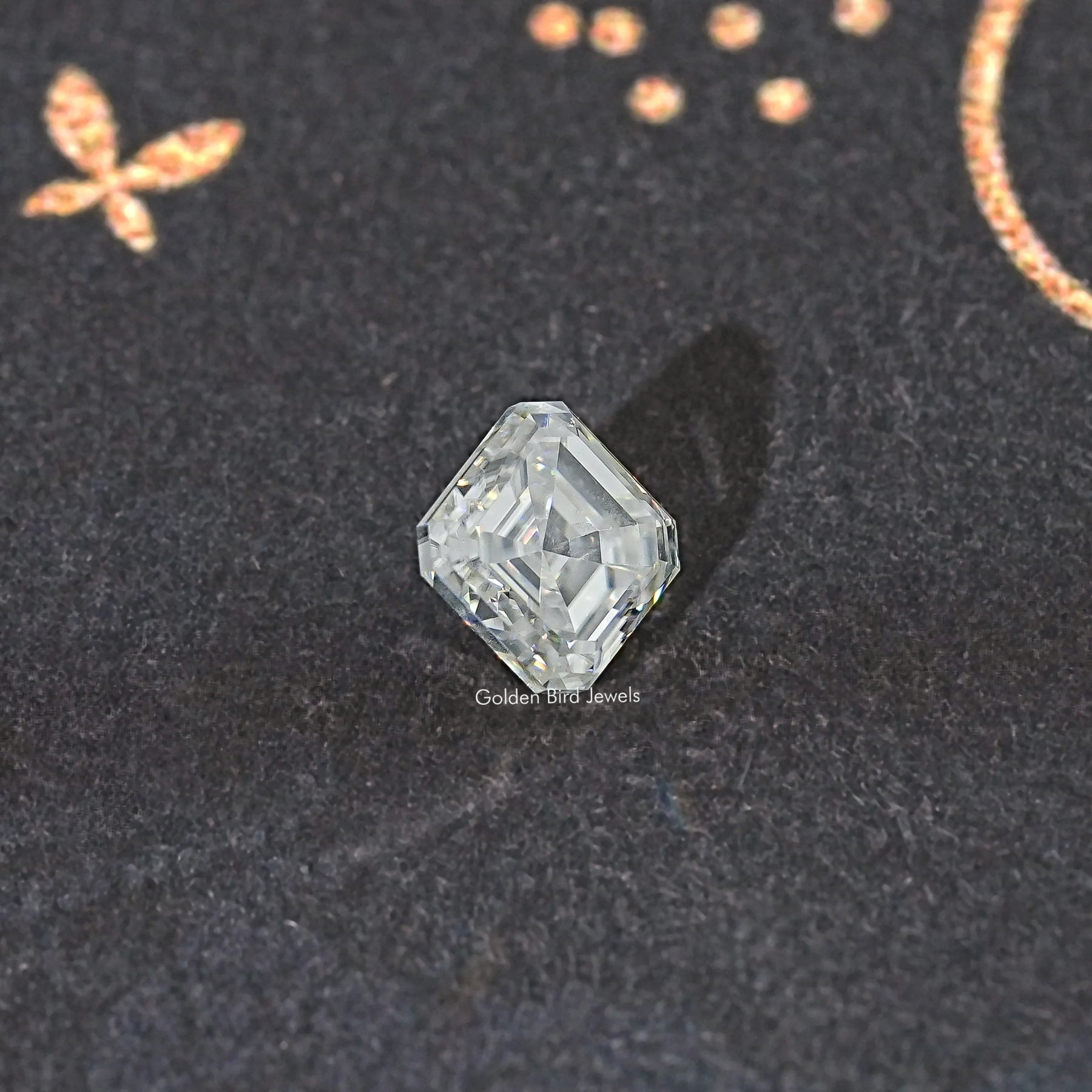 2.85 CT Off White Asscher Moissanite Loose Stone