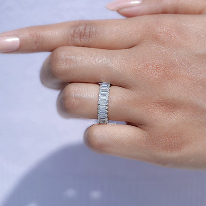 Close View Of Lab Diamond Full Eternity Band