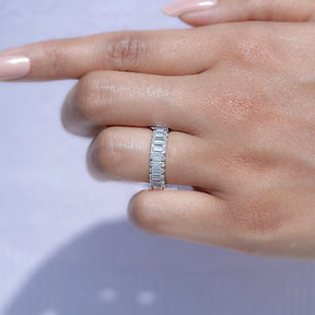 Baguette Moissanite Eternity Wedding Band