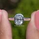 Bezel Set Old Mine Cushion Lab Diamond Ring