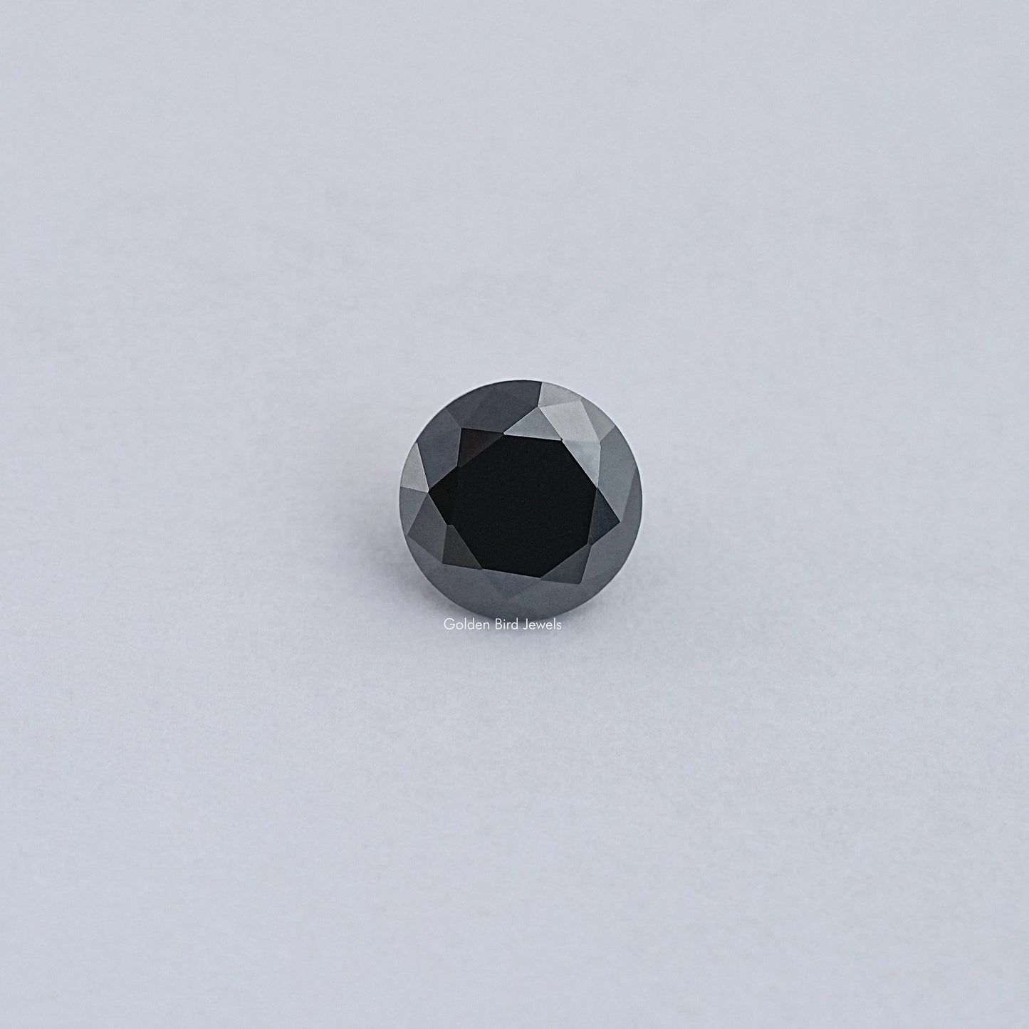 View Of Black Round Cut Moissanite Loose Stone 