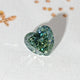 Blue Green Heart Loose Moissanite
