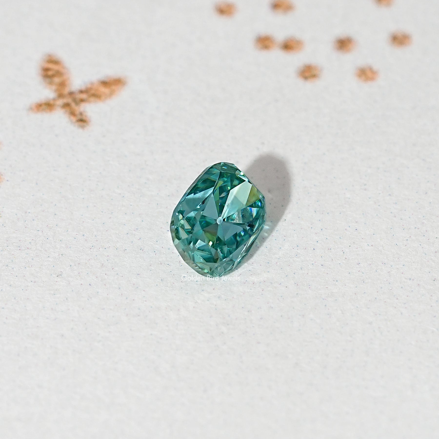 Blue Old Mine Cushion Loose Moissanite