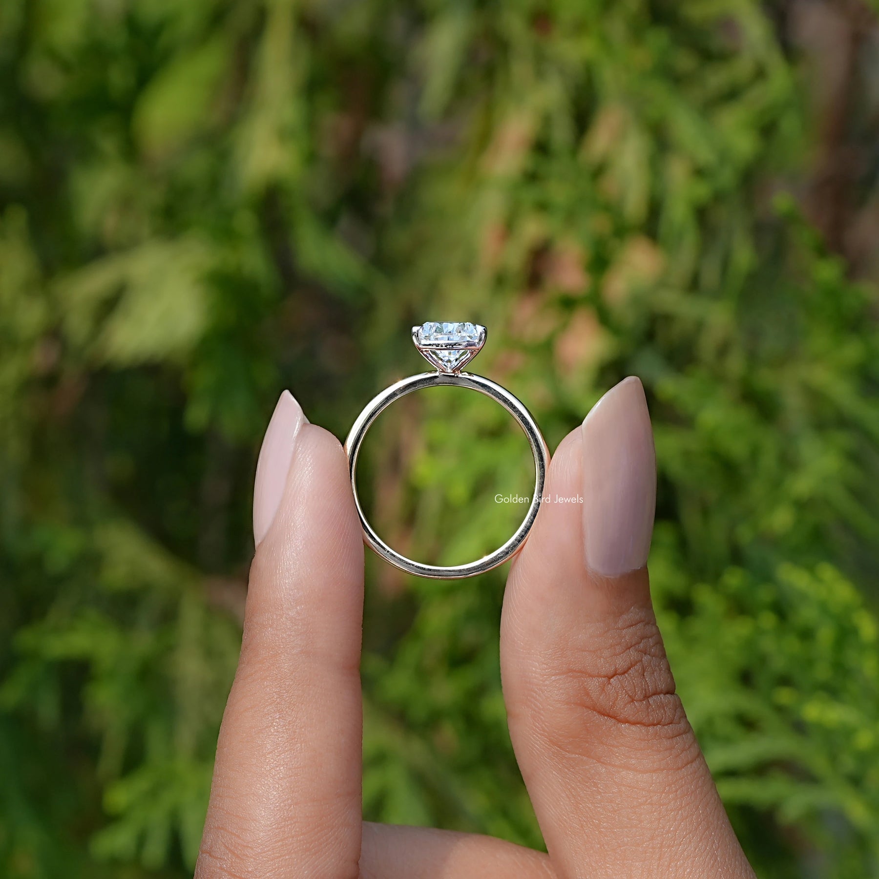 Pear Cut Lab Diamond Solitaire Ring