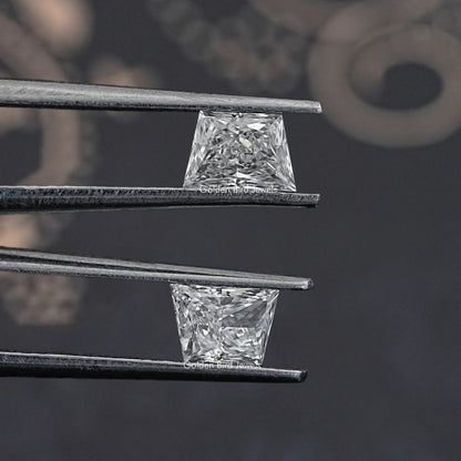 Brilliant Trapezoid Cut Lab Diamond Pair