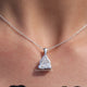 [Buddha Cut Moissanite Bezel Set Pendant]-[Golden Bird Jewels]